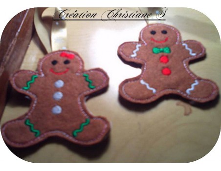 Instant download machine embroidery  gingerbread