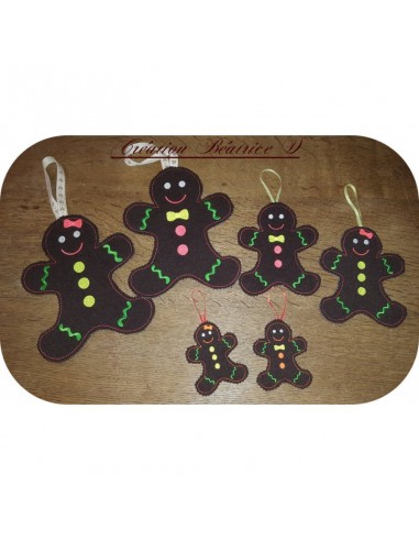 Instant download machine embroidery  gingerbread