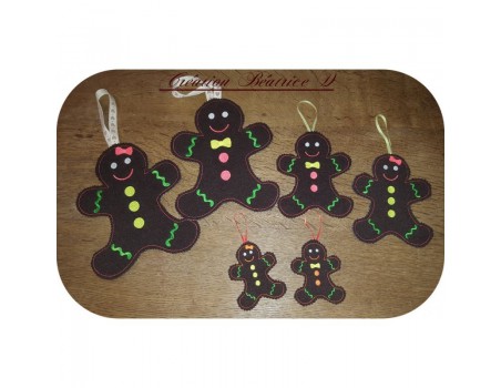 Instant download machine embroidery  gingerbread