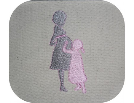 Instant download machine embroidery design girl with her unicorn