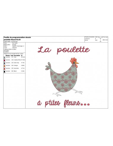 Motif De Broderie Poule