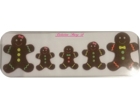 Instant download machine embroidery  gingerbread