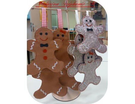 Instant download machine embroidery  gingerbread