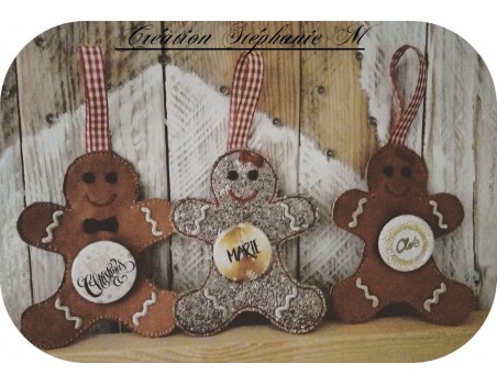 Instant download machine embroidery  gingerbread