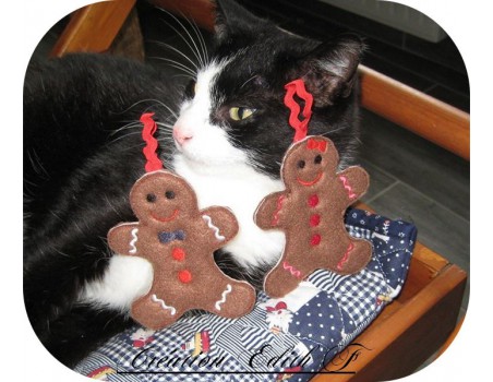 Instant download machine embroidery  gingerbread