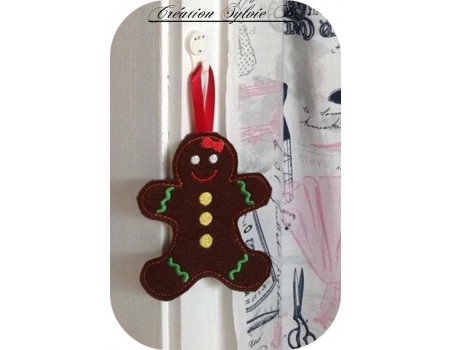 Instant download machine embroidery  gingerbread