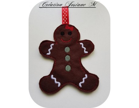 Instant download machine embroidery  gingerbread