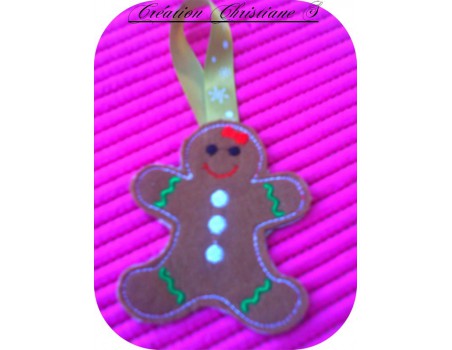 Instant download machine embroidery  gingerbread