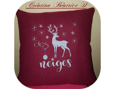 Instant download machine embroidery design deer my first christmas