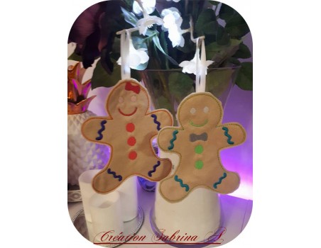 Instant download machine embroidery  gingerbread