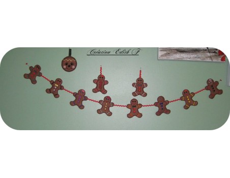 Instant download machine embroidery  gingerbread