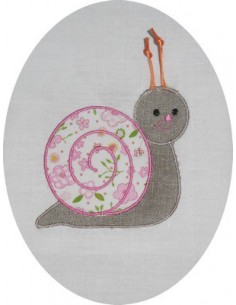 Motif de broderie escargot