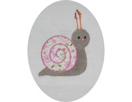 Motif de broderie escargot