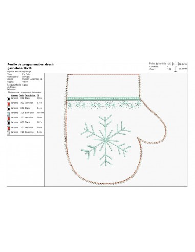 Motif de broderie machine moufles de Noël ITH Motif de broderie machine moufles de Noël ITH