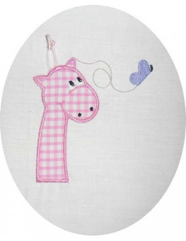 Motif de broderie girafe