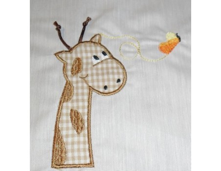 Motif de broderie girafe