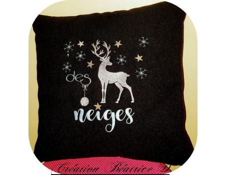 Motif de broderie machine renne des neiges