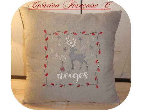 Instant download machine embroidery design deer my first christmas