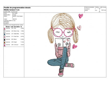 Instant download machine embroidery design girl yoga
