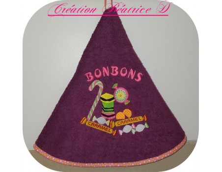 Motif de broderie machine bonbons 