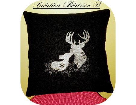 Motif de broderie machine cerf et faon