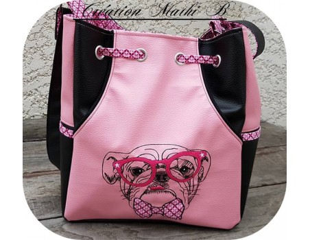 Motif de broderie machine bouledogue anglais