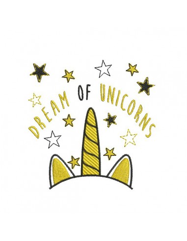 Instant download machine embroidery unicorn