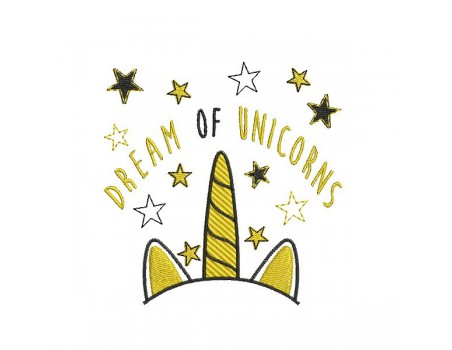 Instant download machine embroidery unicorn