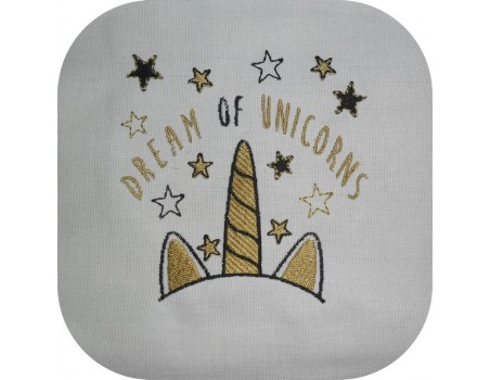 Instant download machine embroidery unicorn