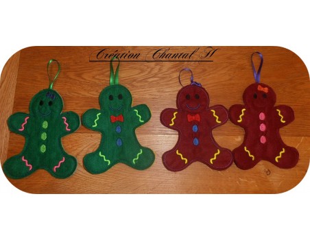 Instant download machine embroidery  gingerbread