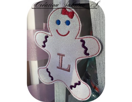 Instant download machine embroidery  gingerbread