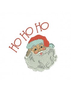 Motif de broderie machine Père Noël Ho Ho Ho