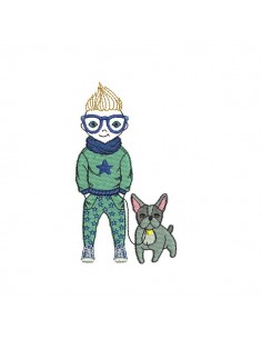 Instant download machine embroidery design girl book