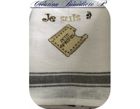 Motif de broderie machine petit beurre je suis à croquer