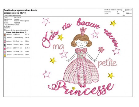 Embroidery design frame  once upon a time