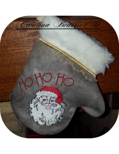 Motif de broderie machine moufles de Noël ITH Motif de broderie machine moufles de Noël ITH