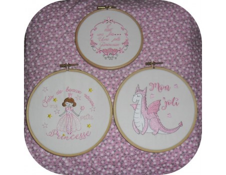 Embroidery design frame  once upon a time