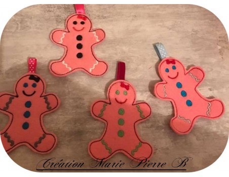 Instant download machine embroidery  gingerbread