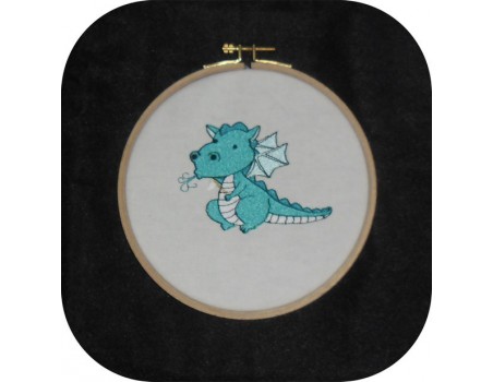 Embroidery design princess dragon