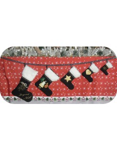 Instant download machine embroidery design christmas mitten