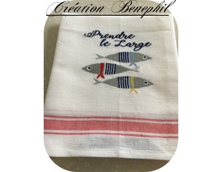 Motif de broderie machine sardines