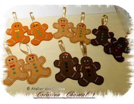 Instant download machine embroidery  gingerbread