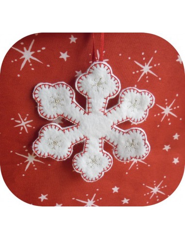 Motif de broderie machine flocon de neige  ITH