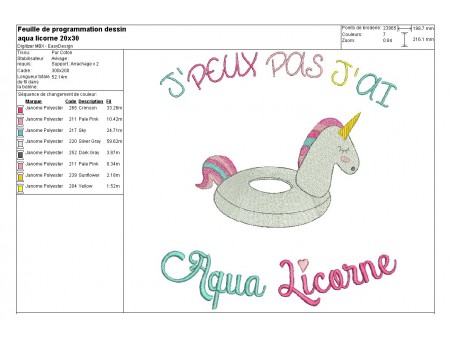 Instant download machine embroidery dabbin unicorn