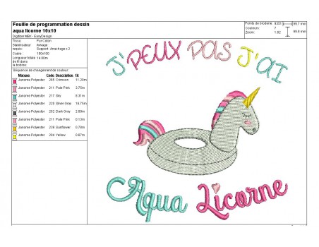 Instant download machine embroidery dabbin unicorn