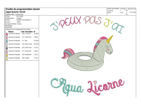 Instant download machine embroidery dabbin unicorn