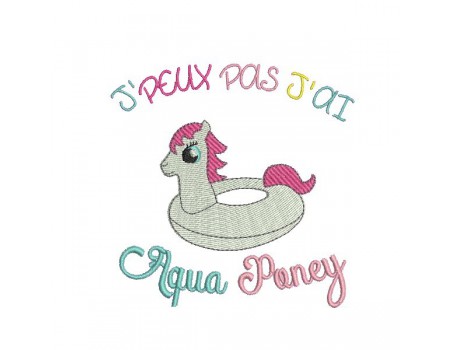 Instant download machine embroidery aqua unicorn