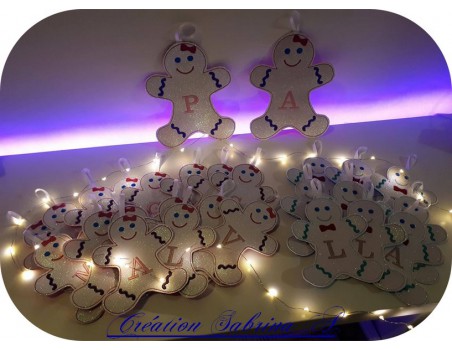 Instant download machine embroidery  gingerbread