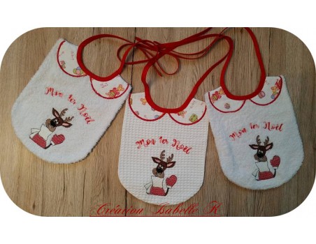 Instant download machine embroidery design christmas deer