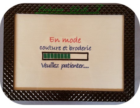 Motif de broderie code chargement à personnaliser